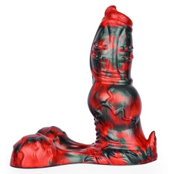 MONSTERED Gode Ekurix 17 x 7.5cm Noir et Rouge